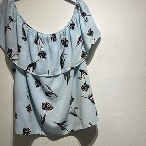 Blue floral summer shirt